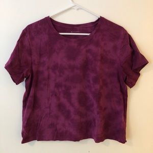 Athleta Organic Daily Crop Tie Dye Tee